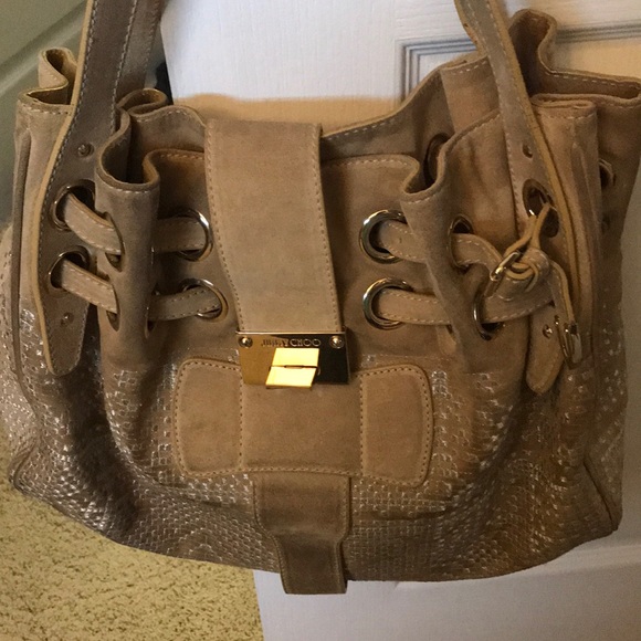 Jimmy Choo Suede Metallic Hobo Bag - Picture 2 of 2